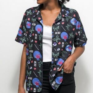 VITRIOL Button Up Shirt Anime Oversized Women’s Size Large (F)